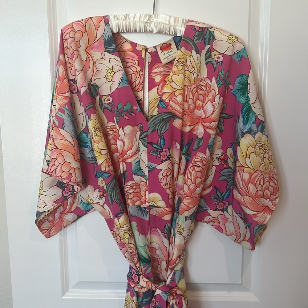 FARM Rio Pink Floral Wide-Leg Jumpsuit - Picture 4 of 10